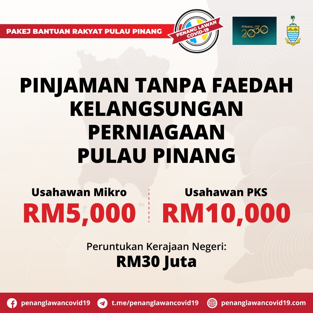 Covid19 P. Pinang umum pakej bantuan rakyat RM75 juta